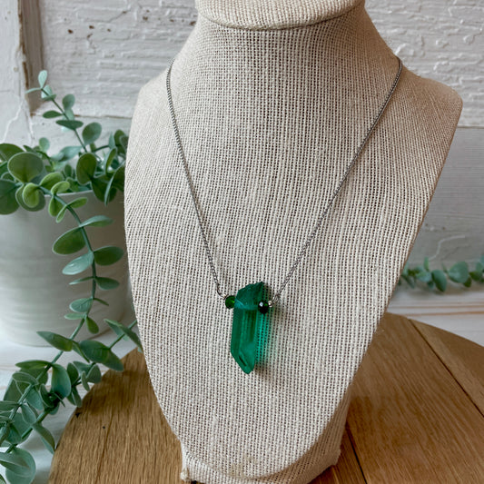 Dark Green Quartz Necklace